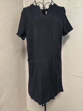 Pinch Black Linen Blend Shift Minimalist Pocket Dress